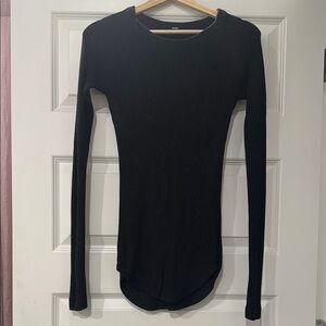 Lululemon Black Ribbed Long Sleeve Top